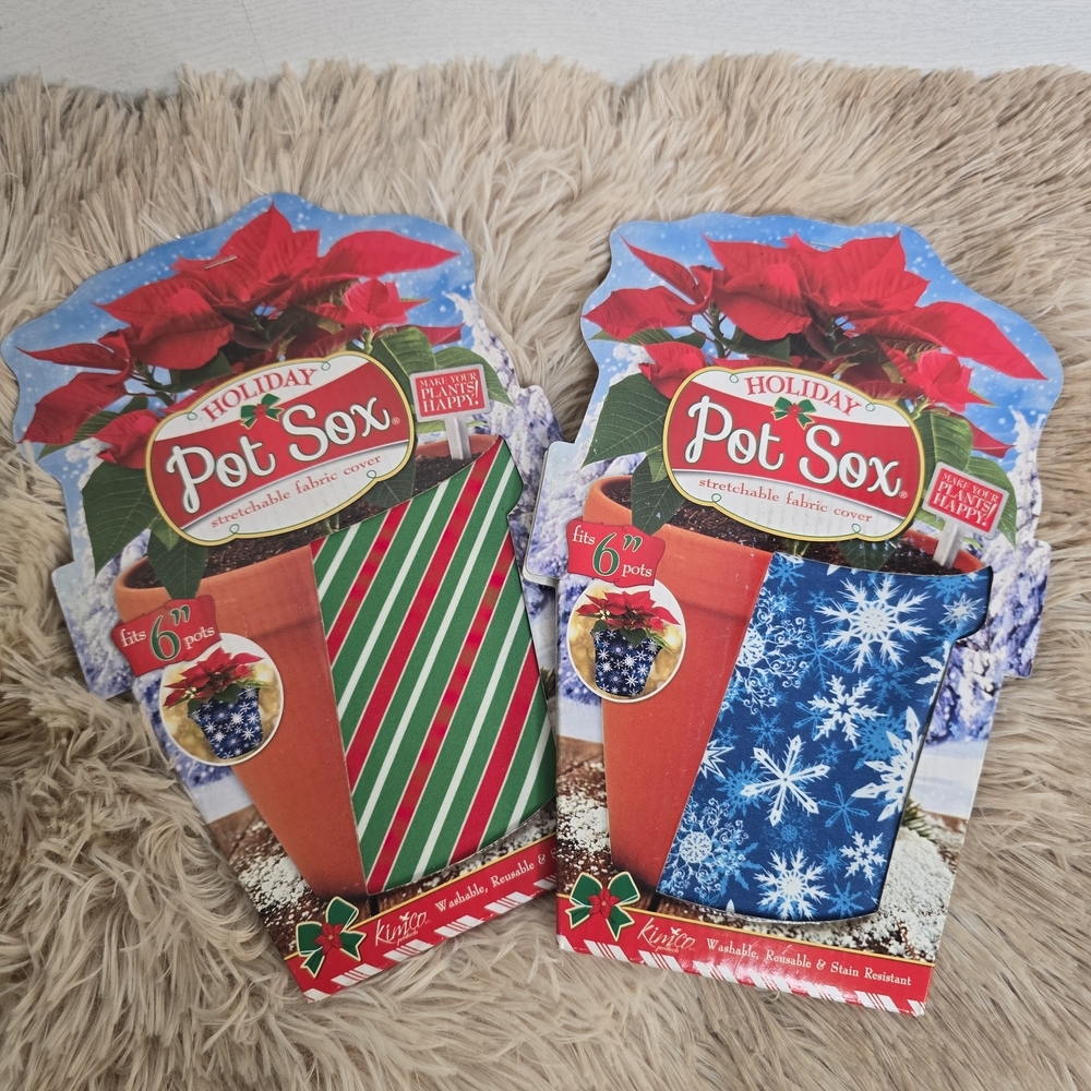 KINCO- FESTIVE POT COVERS -NWT (BUNDLE OF 2)